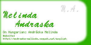 melinda andraska business card